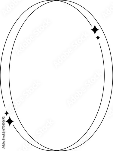 star frame  design illustration isolated on transparent background