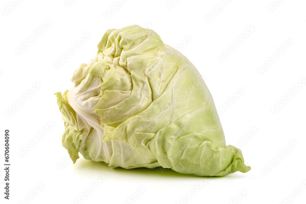 Cone head cabbage for dietary, isolated on white background. Cone head cabbage for dietary, isolated on white background.