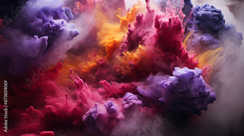 Magical volcanic eruption is the expulsion of colorful mist gases and Powders.