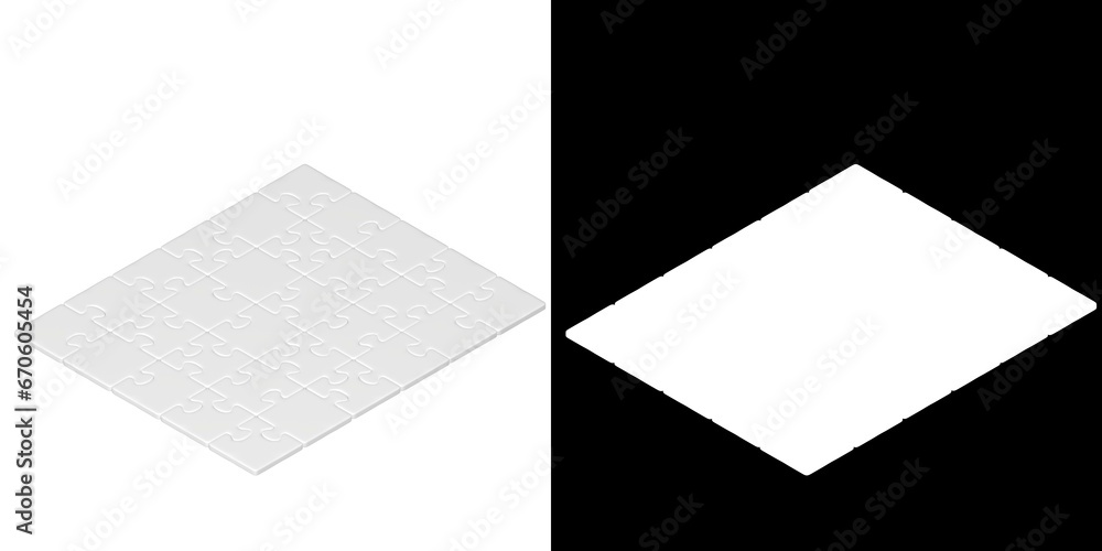 3D rendering illustration of some jigsaw puzzle tiles 3D rendering illustration of some jigsaw puzzle tiles