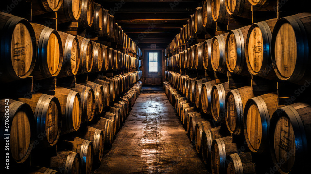 From Barrel to Bottle: Whiskey, Bourbon, and Scotch in Aging Facility