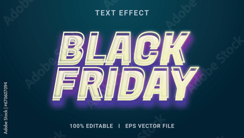 Best 3D editable Black Friday text effect vector graphic style