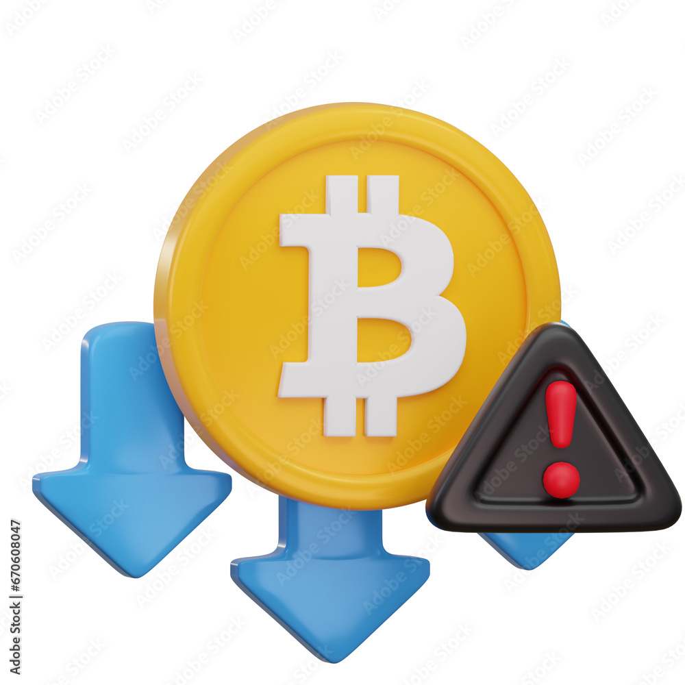 Bitcoin Fraud 3D Illustration Bitcoin Fraud 3D Illustration