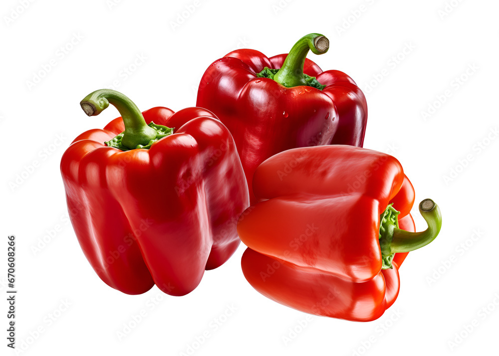 Colorful bell peppers, created by generative AI technology Colorful bell peppers, created by generative AI technology