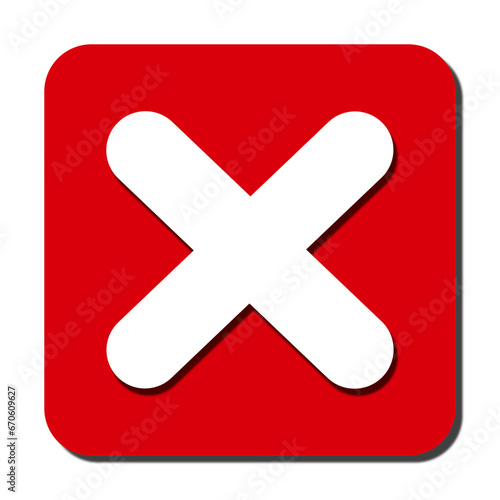 red close cross icon
