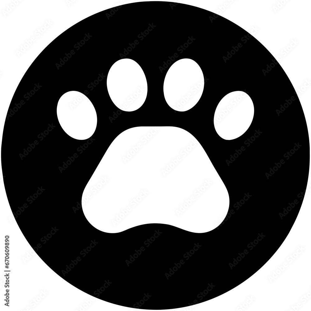 paw print button paw print button