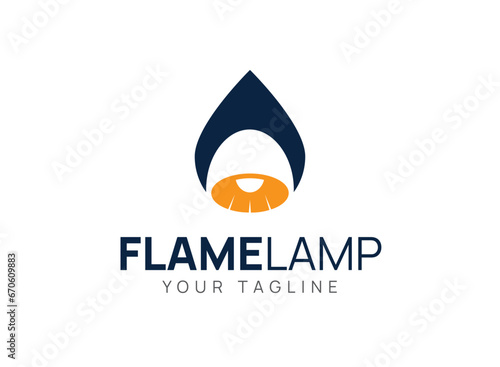 Introducing our remarkable Flame Lamp Light Logo Design, a seamless emblem that's ideal for any company, ensuring a creative edge to your brand. This logo elegantly incorporates elements of power