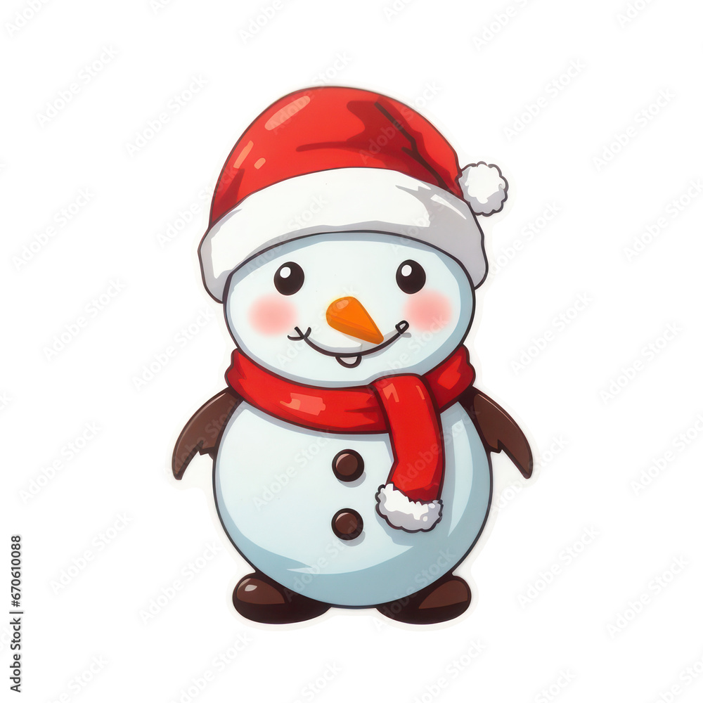Christmas Sticker Cartoon Character