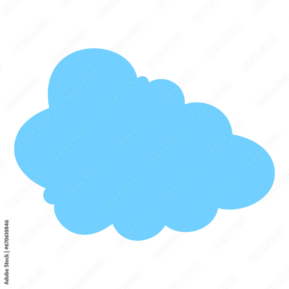 Blue Cloud Shape