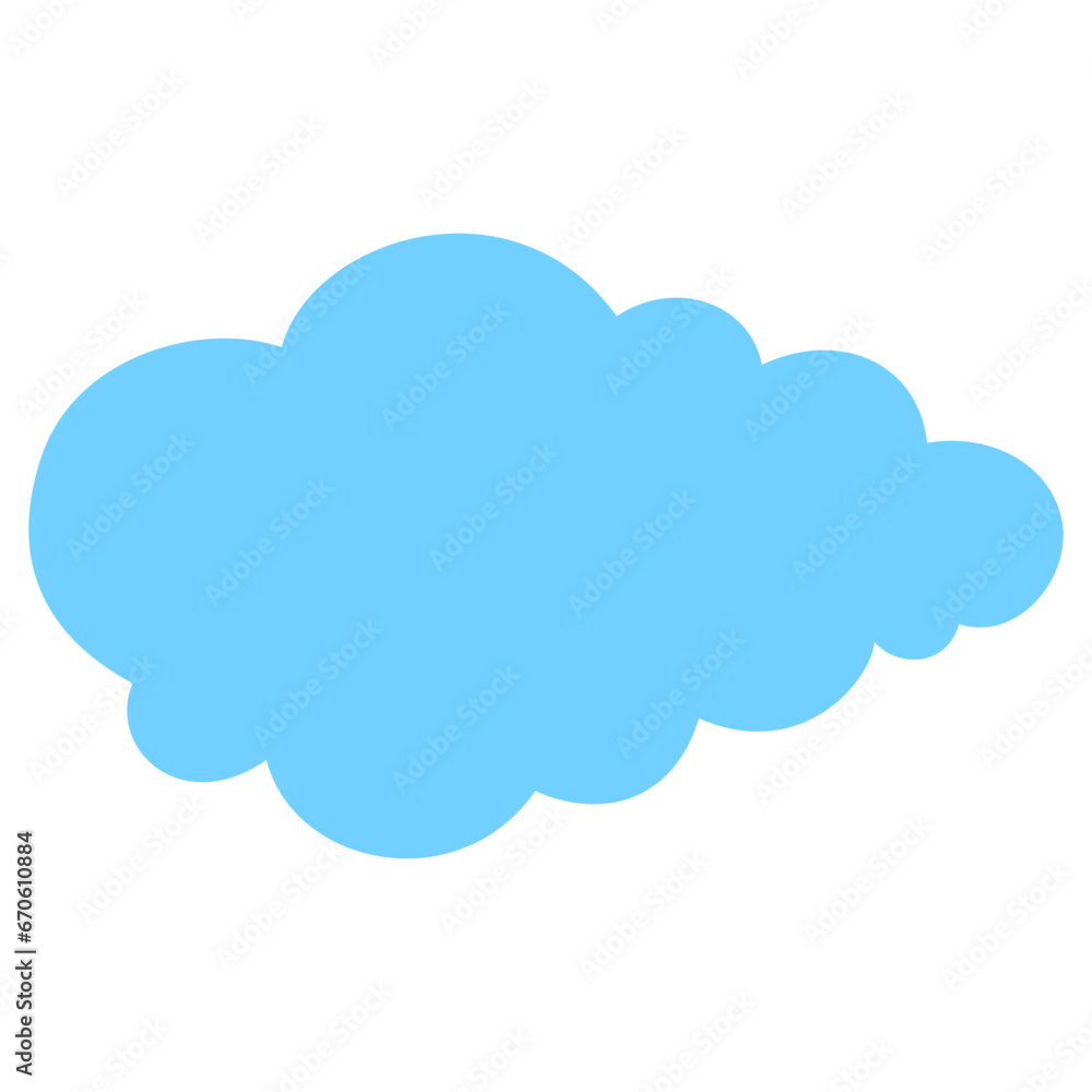 Blue Cloud Shape