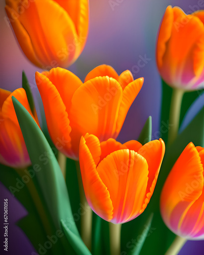 Orange Tulips watercolour