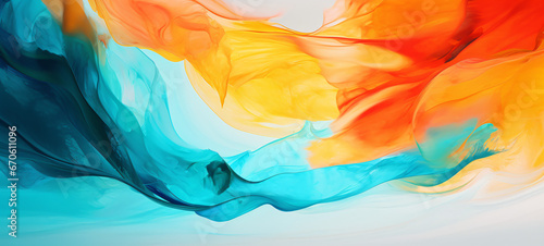Vivid Abstract Art, Fiery Acrylic Paint Close-Up, Ideal for Bold and Striking Wallpaper Designs