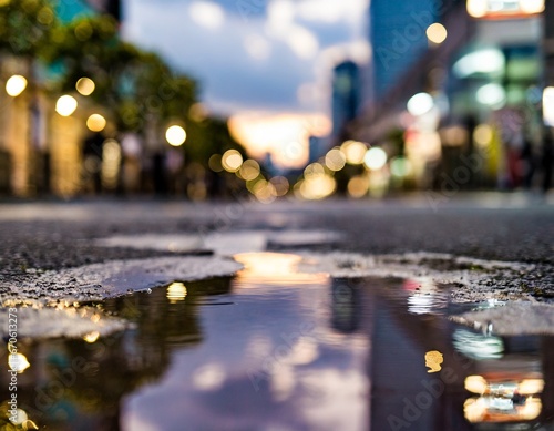 雨上がりの帰り道 日本 東京