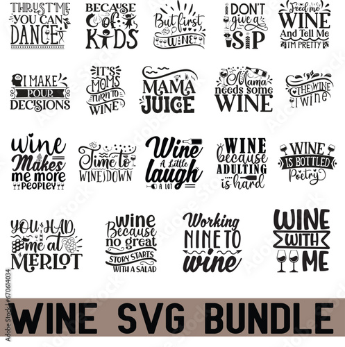 Wine svg bundle