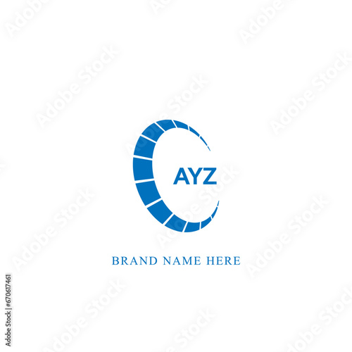 AYZ logo. A Y Z design. White AYZ letter. AYZ  A Y Z letter logo design. Initial letter AYZ linked circle uppercase monogram logo.