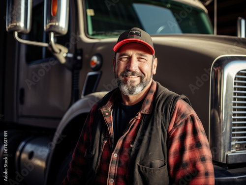 Male Truck Driver by Big Rig © Mosaic Media