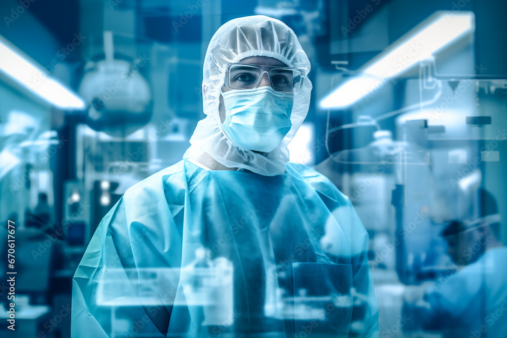 Doctors working in the operating room. Doctors working in the operating room.