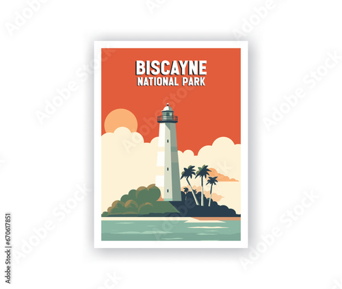 Biscayne National Parks Illustration Art. photo