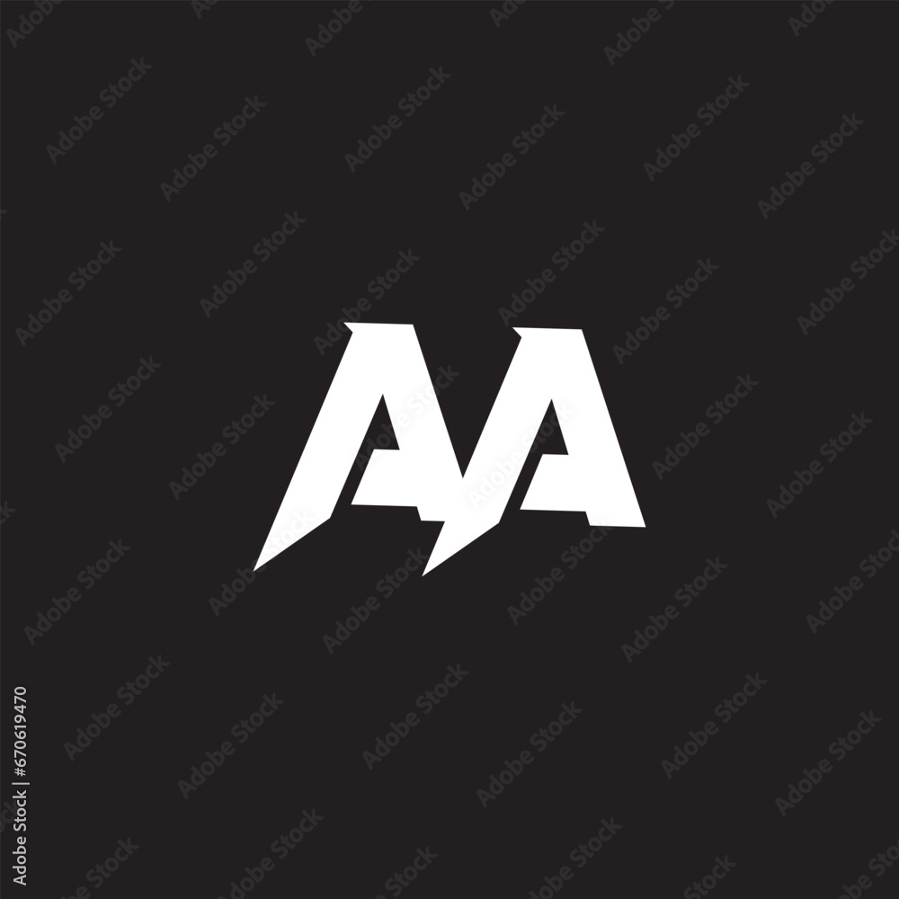 aa letter desing and monogram logo aa letter desing and monogram logo