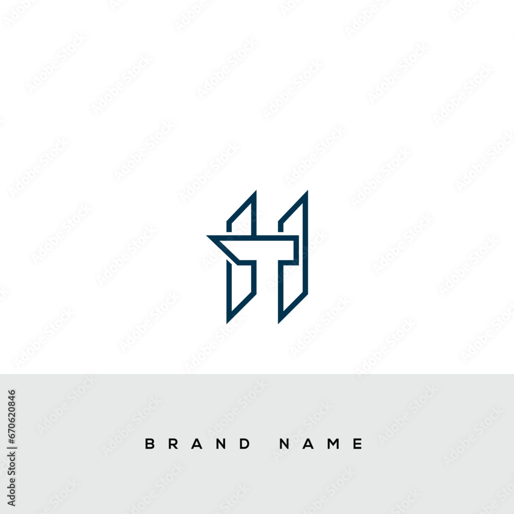 HT, TH, Abstract Letters Logo Monogram HT, TH, Abstract Letters Logo Monogram