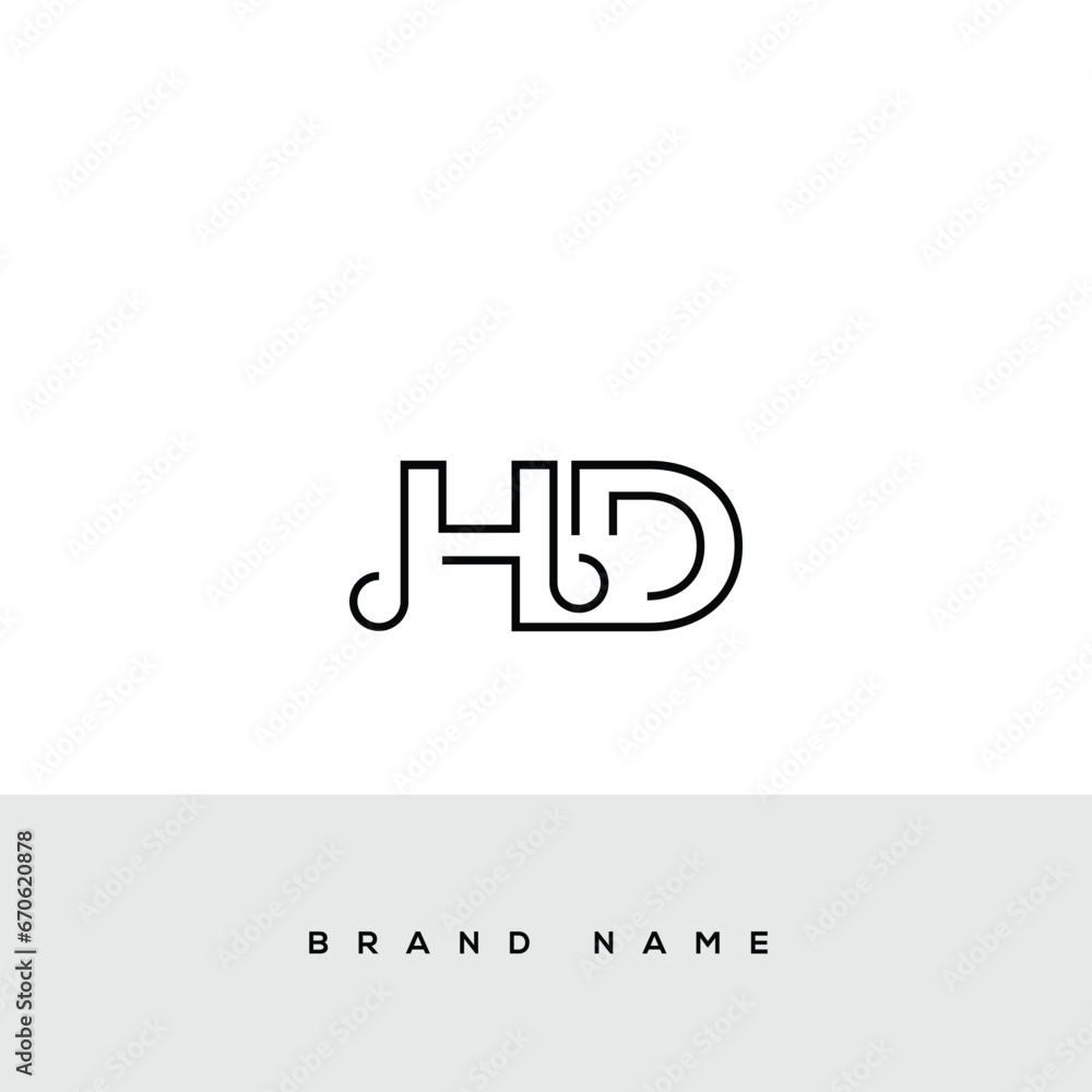 Letter HD logo design template vector illustration. Letter HD logo design template vector illustration.