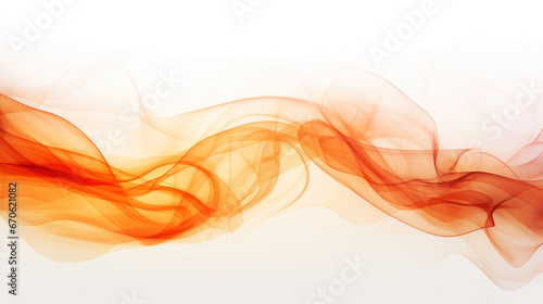 abstract orange smoke on white