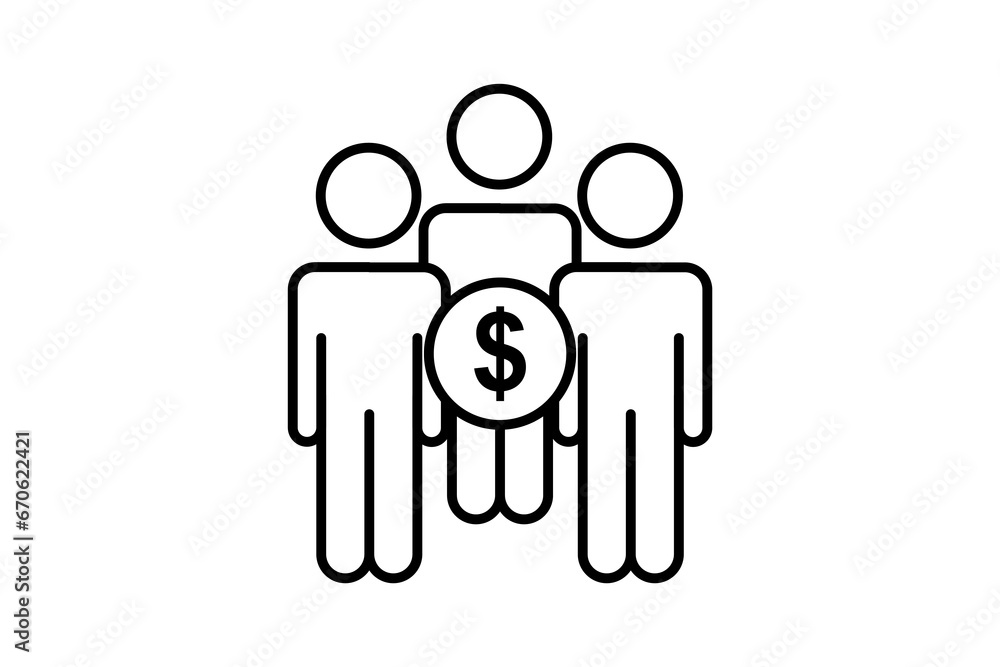 mutual fund icon. icon related to investments and financial concepts. Line icon style. Simple vector design editable mutual fund icon. icon related to investments and financial concepts. Line icon style. Simple vector design editable