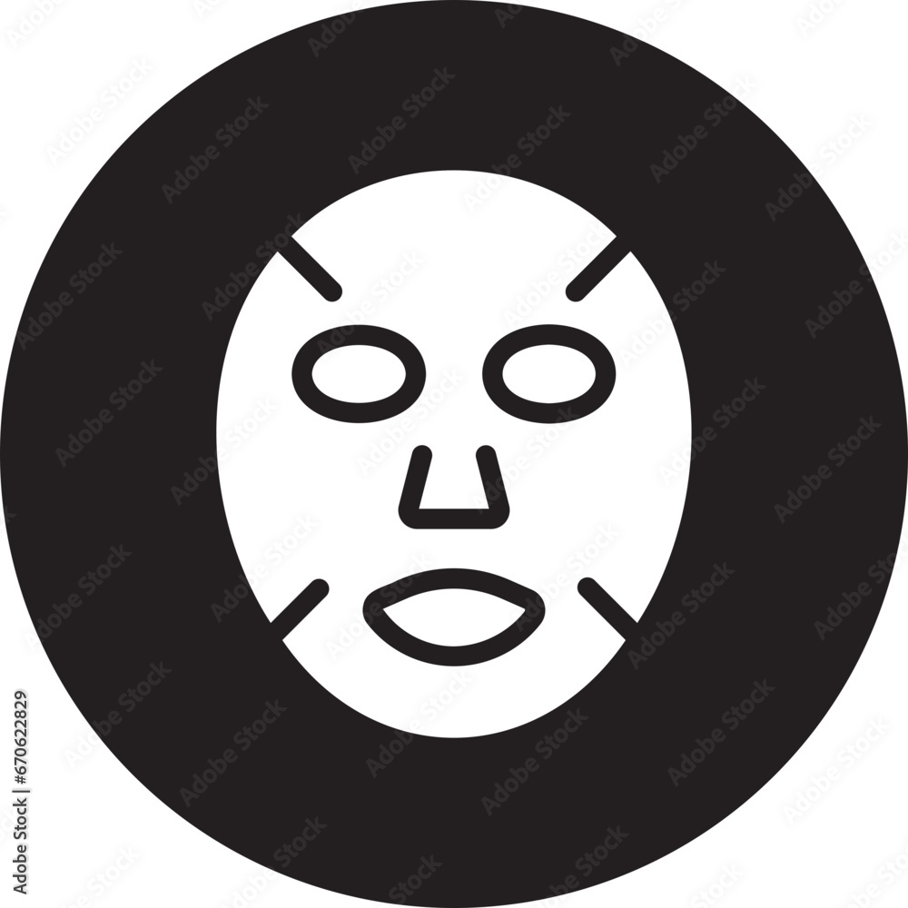 Fototapeta premium facial mask glyph icon