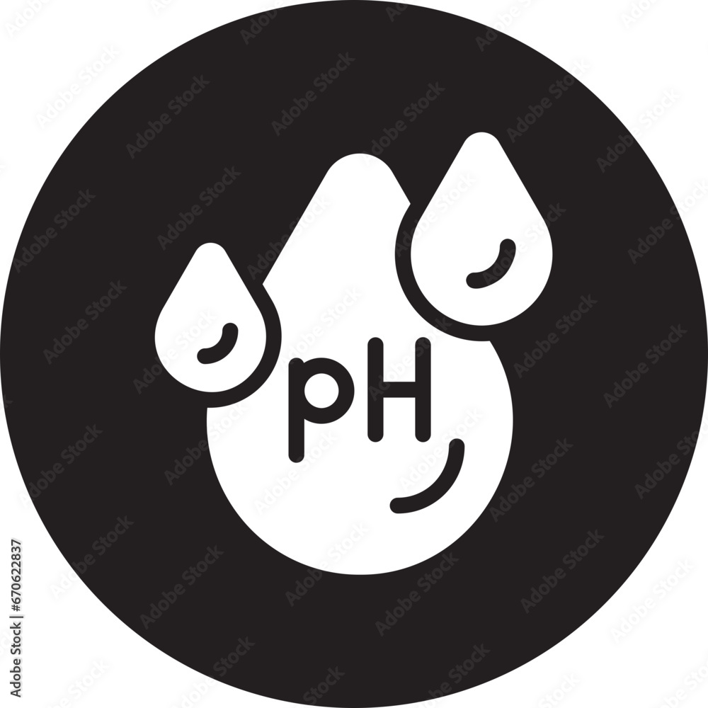 Obraz premium ph glyph icon