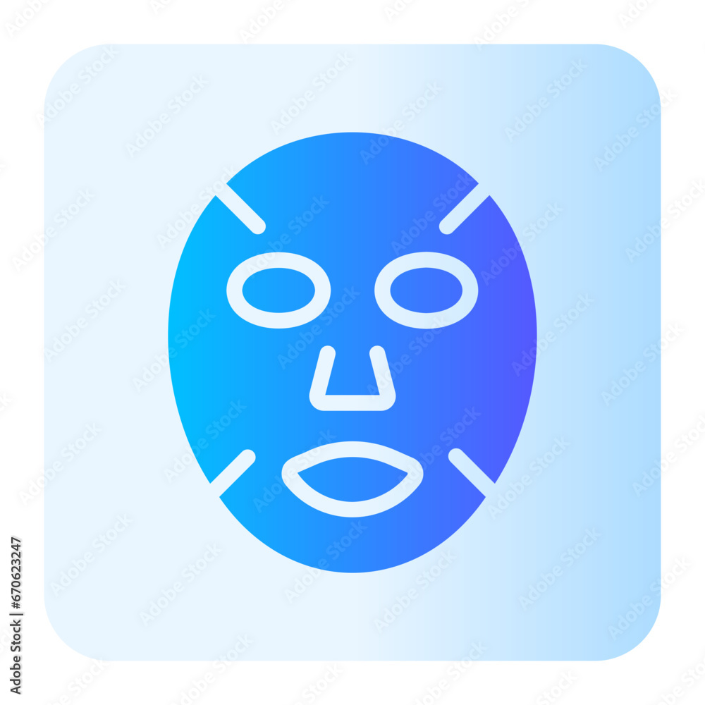 facial mask gradient icon facial mask gradient icon