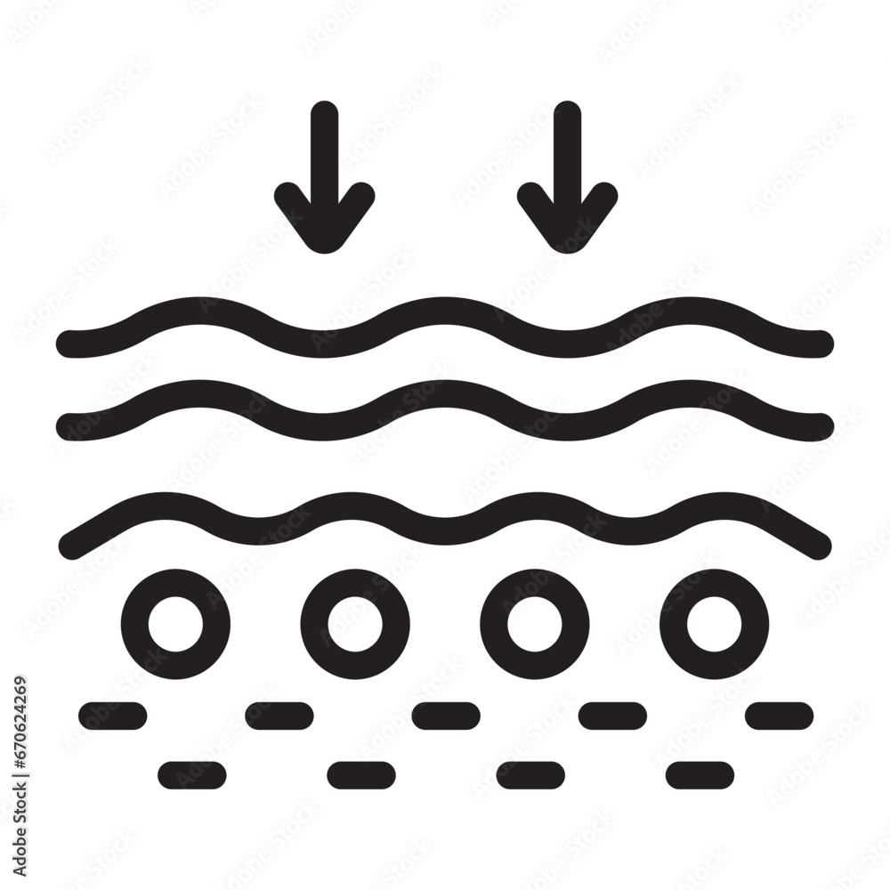 Obraz premium wrinkle line icon