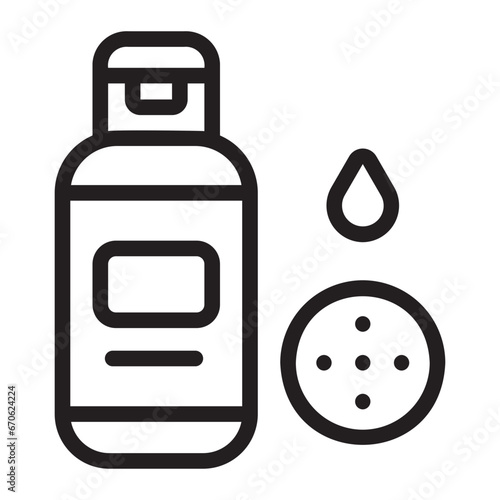 makeup remover line icon