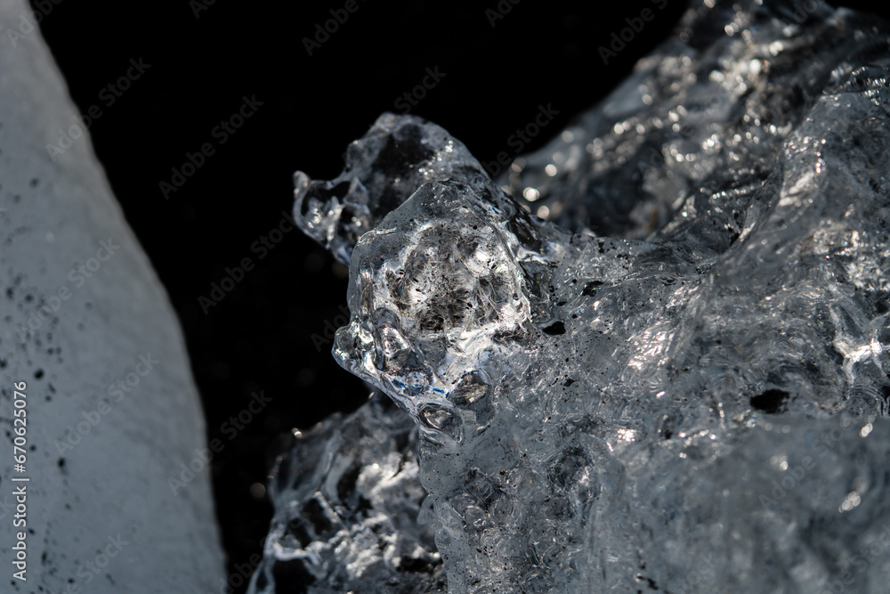 Close up texture of the ice in Iceland Close up texture of the ice in Iceland