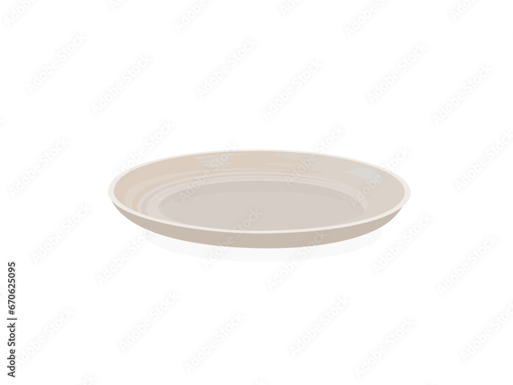 Empty plate on white background. Empty plate on white background.