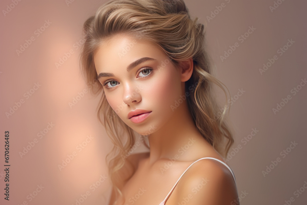 Tender portrait of a beautiful girl Tender portrait of a beautiful girl