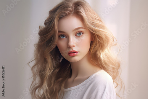 Tender portrait of a beautiful girl