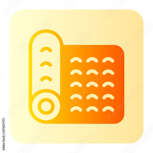 sleeping mat gradient icon