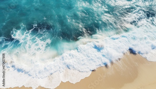 Beach Shoreline with Foamy Waves  © WIngsartist