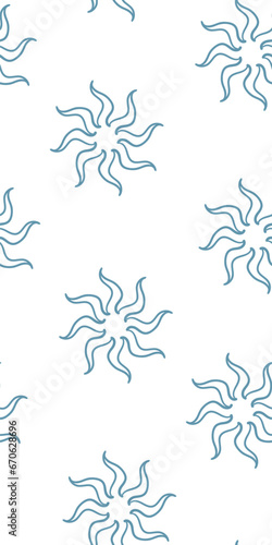 Fototapeta Naklejka Na Ścianę i Meble -  stars medieval doodle Scandinavian contemporary seamless pattern design fabric printing monochrome stylish modern textured