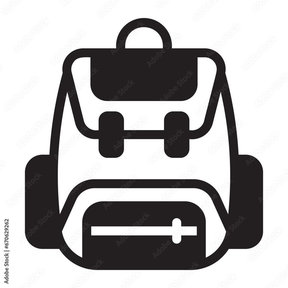 Backpacker glyph icon Backpacker glyph icon