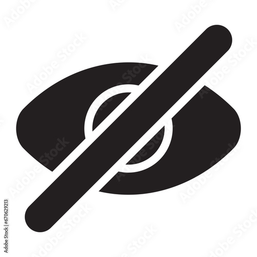 hiding glyph icon
