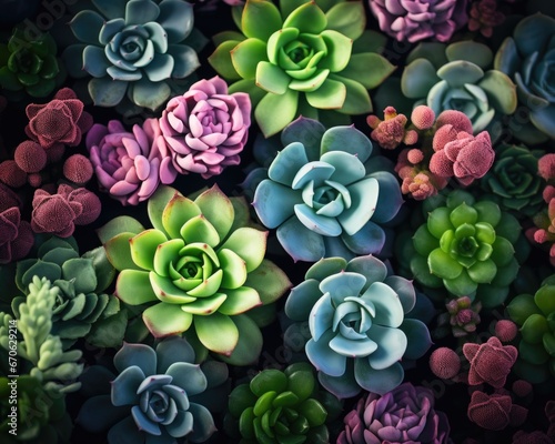 Colorful Succulent Collection background