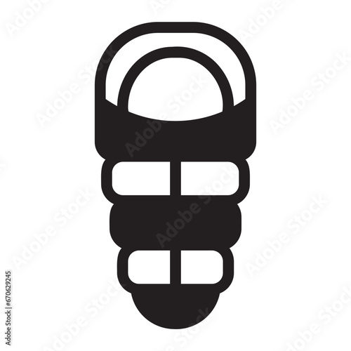 sleeping bag glyph icon