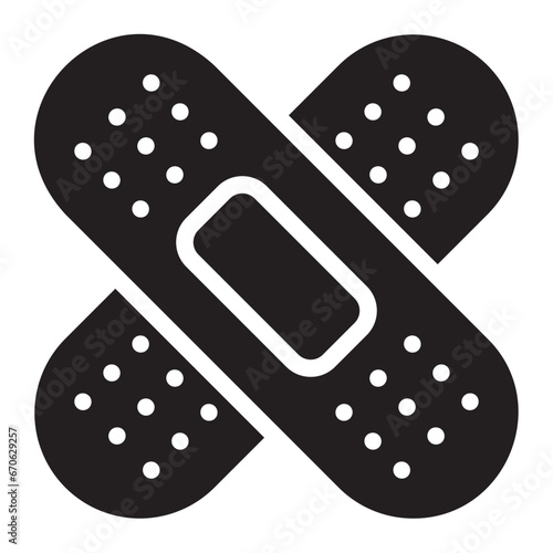 bandages glyph icon