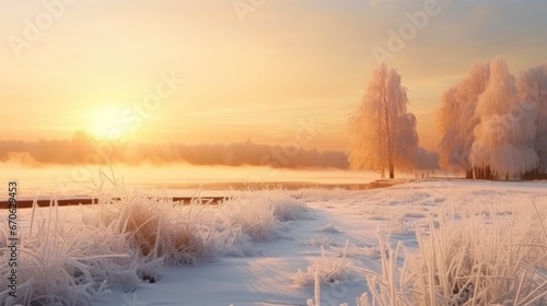 christmas photo of Frosty Morning a serene landscape Holiday baking