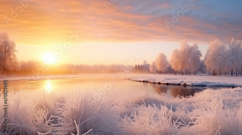 christmas photo of Frosty Morning a serene landscape Christmas music