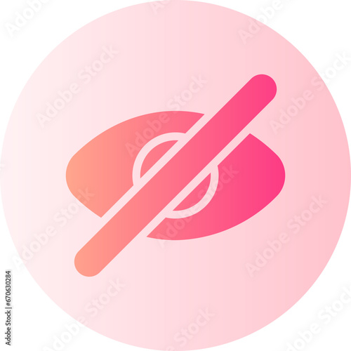 hiding gradient icon