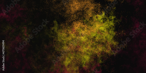 green moss on the stone smoke splashed artistic paint with the dark effect women power Dark brown color grunge background or textured  abstract 