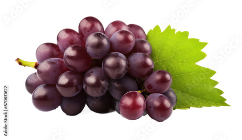 Grapes isolated on a transparent background created with Generative AI technology