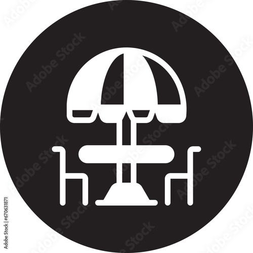 seating glyph icon
